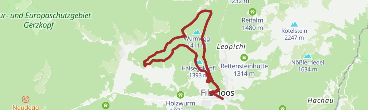 Route map: Kleinbergalm Runde